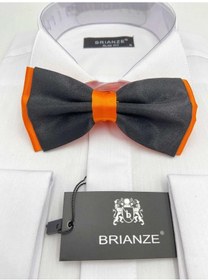 Resim Brianze Siyah Turuncu Saten Papyon Siyah - Turuncu 