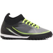 Resim Siyah Çoraplı Unisex Halı Saha Ayakkabısı Gh-251-141 G Siyah 