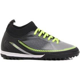 Resim Siyah Çoraplı Unisex Halı Saha Ayakkabısı Gh-251-141 G Siyah 