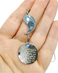 Resim biuti Yin Yang Metal Ayetel Kürsi Araba Dikiz Ayna Süsü, Yeni Araba Hediyesi 