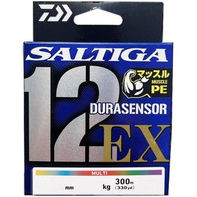 Resim Daiwa Saltiga Durasensor 12ex 300m Multicolor Örgü - İp Misina 0.16mm - 1.5pe - 14kg 1 Paket 