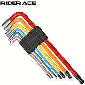 Resim RIDERACE 7 adet Bisiklet Altıgen Anahtar Seti MTB Yol Bisikleti Tamir Aracı Kiti Renkli Dayanıklı Altıgen Anahtar Bisiklet Bakımı Temel Gereksinimleri için 