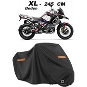 Resim Dream011 Siyah Xl 245 Cm Motosiklet Brandası Reflektörlü Elektrik Motor Örtüsü Her Hava Dayanıklı Kılıf 