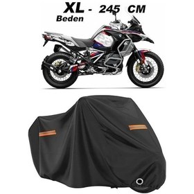 Resim Dream011 Siyah Xl 245 Cm Motosiklet Brandası Reflektörlü Elektrik Motor Örtüsü Her Hava Dayanıklı Kılıf 