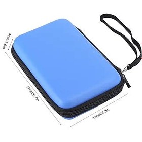 Resim Shanrya Parlak Elastik Tutkal Çerçevesi Oyun Konsolu Sert Paket Oyun Makinesi Çantası Sert 3DS Ofis Ev 3DS XL (mavi) 