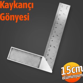 Resim Badem10 Alüminyum 15 cm 6 Inch Kaynakçı L Gönye Marangoz Fayansçı Kaynakçı L Cetveli 