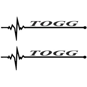 Resim Nabız Ritm Oto Cam Sticker Togg 15 X 4 Cm 