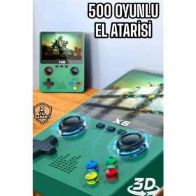 Resim Denisam Çocuklara Özel 666 Oyunlu X6 Atari Video Izleme ve Müzik Dinleme 
