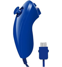 Resim Mavi-nunchuck Nunchuk Video Oyunu Denetleyicisi Uzaktan Nintendo Wii Konsolu İçin 5 Renk Ping 