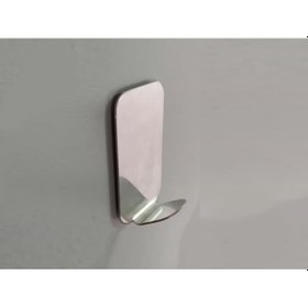 Resim Paslanmaz Çelik Kendinden Yapışkanlı 4 Lü Paket Radiuslu Dikdörtgen Krom Bornoz Havlu Askısı 