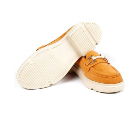 Resim Bestello Tokalı Poli Loafer 101-226505-02 Kadın Ayakkabı Turuncu Suet 