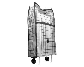 Resim Aesco Günlük Alışverişler Için Konforlu Tekerlekli Pazar Arabası 