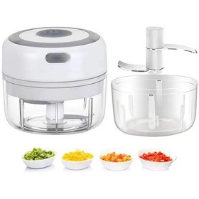 Resim 250ml Usb Elektrikli Mini Sarımsak Kıyıcı Güçlü Kıyma Ve Sebze 