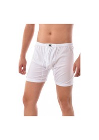 Resim Beyaz 12 Adet 0110 Erkek Paçalı Boxer Beyaz 