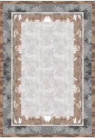 Resim Rovigo Dijital Baskı Yıkanabilir Kaymaz Taban Salon Halısı Ve Yolluk RV136-FNL441, Kahverengi, 50 x 80 