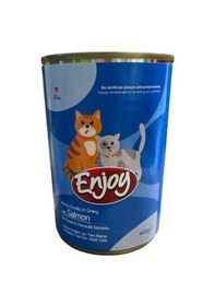 Resim Enjoy Somonlu Kedi Konservesi Sos İçinde Et Parçacıklı 400 Gr 