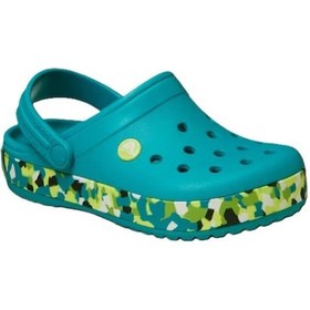Resim Crocs Crocband Glow Confetti Band Clog Unisex Çocuk Terlik 212523 Petrol 