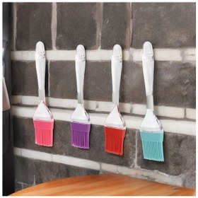 Resim Silikon Yumurta Fırçası Pratik Ve Hijyenik Şeffaf Saplı Mutfak Fırçası 