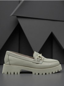 Resim YALINAYAK Yalınayak Blbl2854 Hakiki Deri Günlük Kadın Oxford Ayakkabı Bej 