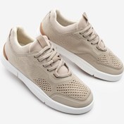Resim Marjin Kadın Sneaker Örgü Triko Koşu Ve Yürüyüş Spor Ayakkabı Norge Bej 
