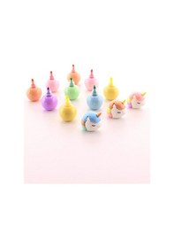 Resim Bitontoptan-3 Adet 9 Kalemli Unicorn Tasarımlı Fosforlu Kalem Set Sarı 