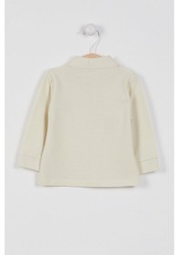 Resim U.S. Polo Assn. Lisanslı Classic Uzun Kol Yakalı Bebek Sweatshirt - Ekru 