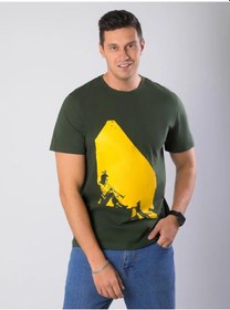 Resim Fadus Pamuklu Sporcu Günlük Düz Renkli Tişört 383631382 Khakı 