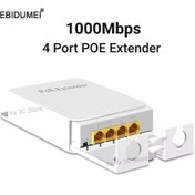 Resim 4 Port Su Geçirmez Poe Genişletici Poe Tekrarlayıcı 1000 Mbps İletim Dış Mekan 1pc Poe Extender 