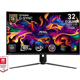 Resim MSI MAG 321CUP QD-OLED 31.5″ 0.03ms 165Hz UHD G-Sync 1700R Curved Gaming (Oyuncu) Monitör 