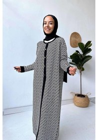 Resim Kahijab Siyah/beyaz Desenli Hırka Siyah 