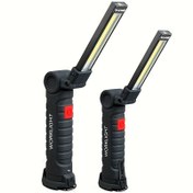 Resim Şarj Edilebilir LED Çalışma Lambaları, Manyetik El Feneri COB Çalışma Işığı Taşınabilir Elde Tutulan Muayene Aydınlatması, İş ışığı İçin Spotlight, Şeffaf Yapılı Hafif el feneri Uzun Ömürlü Dayanıklı İnceleme lambası Elektrikçiler ve Denetmenler için Portatif Fener 