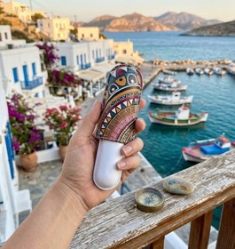 Resim El Yapımı Premium Deri Puro Kılıfı Tekli (Desenli) - Tekli 