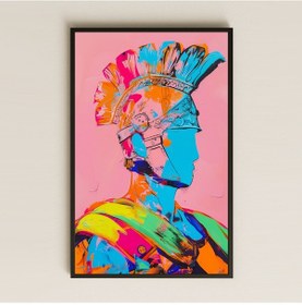 Resim Neon Roma Askeri Tasarımlı Şeffaf Pleksi Tablo 