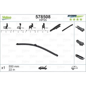 Resim Valeo 578508 3397006949 Sılecek Supurgesı On Muz Tıp 550mm Hf55 (hydroconnect Co 