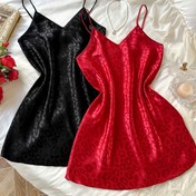 Resim 2'li Kadınlar için Elegant Jacquard Gecelik Takımı - Seksi V Yaka, Sırtı Açık, Kolsuz Gecelikler ile Çiçek Desenli, Tüm Mevsimler İçin Rahat, Yetişkin Boyutlu, Gece Giyim Temelleri|Çiçek Desenli Tasarım|Jacquard Kumaş 