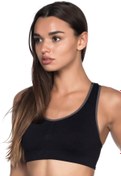 Resim Emay Kadın Siyah Double Seamless Sporcu Toparlayıcı Sütyen 