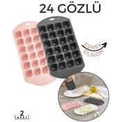 Resim mrpurple Hızlı Buz Kalıbı 2 li 24 Bölme Esnek Silikon Sauvage Design - PRP9429-3405 