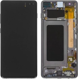 Resim Te Samsung Uyumlu S10 Plus G975 Uyumlu Çıtalı Lcd Ekran Dokunmatik Siyah 