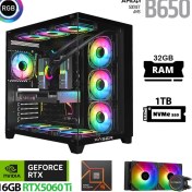 Resim Xaser Lexus X670 Ryzen 5 7500F 32GB Ram 1tb M.2 Nvme SSD 16GB RTX5060 Ti Sıvı Soğutmalı Oyuncu Bilgisayarı 
