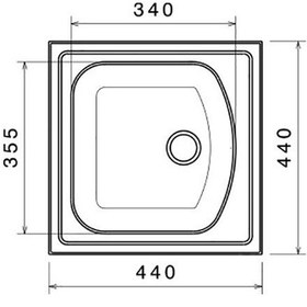 Resim 44 X 44 Mutfak Eviyesi 4444gr Keten Sağ Batarya Delikli Krom 