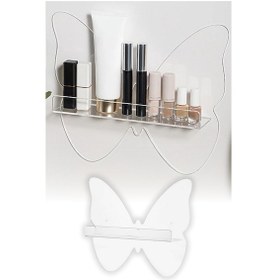 Resim Şeffaf Pleksi Kelebek Duvar Rafı Şeffaf Kendinden Yapışkanlı Vidalı Askı Hediye Diğer 