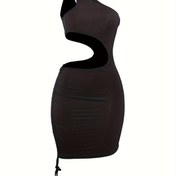 Resim Kadınlar İçin Seksi Halter Kesim İpli Mini Elbise 