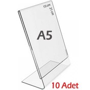 Resim A5 L-Tipi Dikey Şeffaf Föylük Menü Fiyatlık Broşürlük Etiketlik ( 