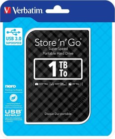 Resim Verbatim 53194 - 1TB USB 3.0 Siyah Taşınabilir Harddisk 