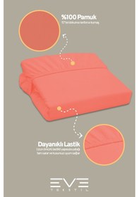 Resim Eve Tekstil %100 Doğal Pamuk Tek Kişilik Rainforce Kumaş Lastikli Çarşaf Ve Yastık Kılıf Set Yavruağzı 