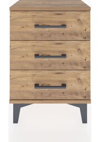 Resim Arges Komodin 3 Çekmeceli 44x30x64 Çam-çam Çam 