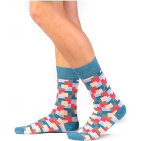 Resim Ozzy Socks 6'Lı Organik Pamuklu Dikişsiz Erkek Çok Renkli Desenli Çorap (448387774) Lacivert 