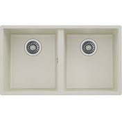 Resim SQUARE 760 TG BRIGHT CREAM Tezgahaltı Granit Eviye Krem 76 cm 115260027 