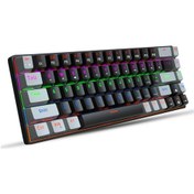 Resim Hxsj V800 68 Tuşlu Mavi Switch Kablolu Mekanik Klavye 