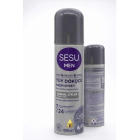 Resim TeknoKapsül Sesu Men Tüy Dökücü Krem Sprey 150 ml Erkeklere Özel Hızlı Etkili Depilatory Spray Normal Ciltler I 